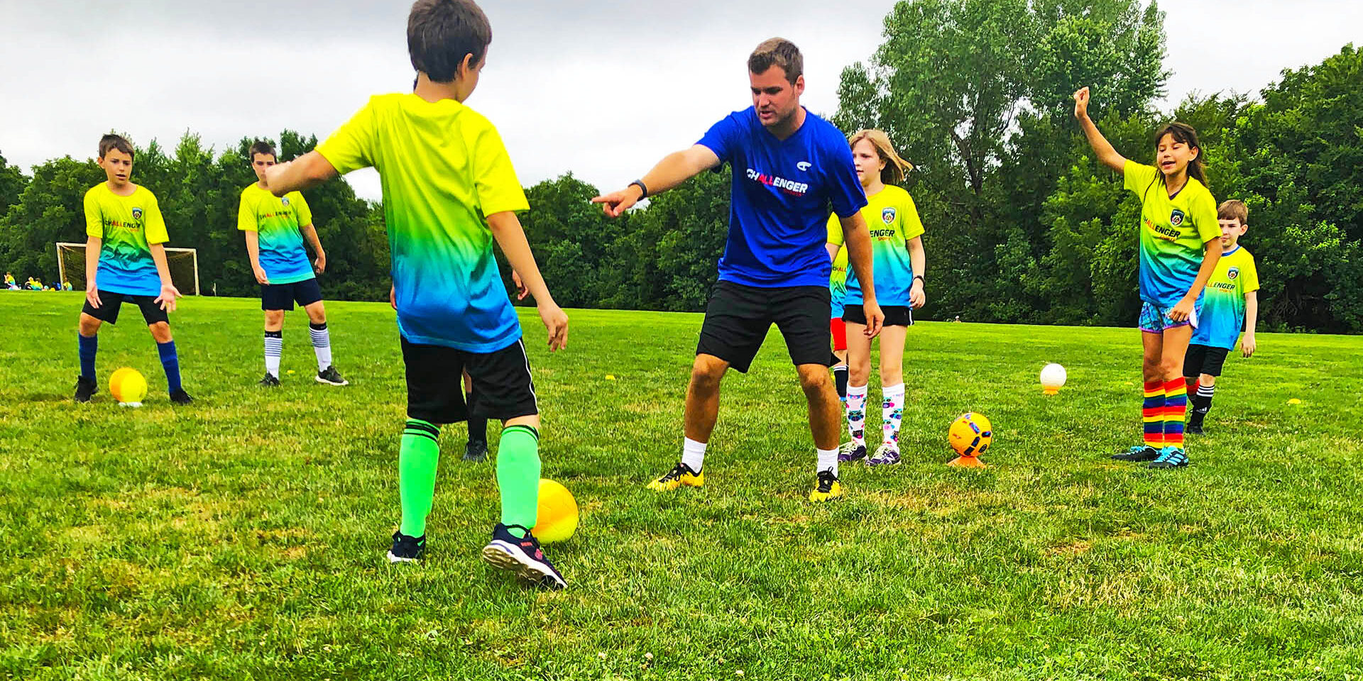 Coach teaching on a Foundational Skills Camp