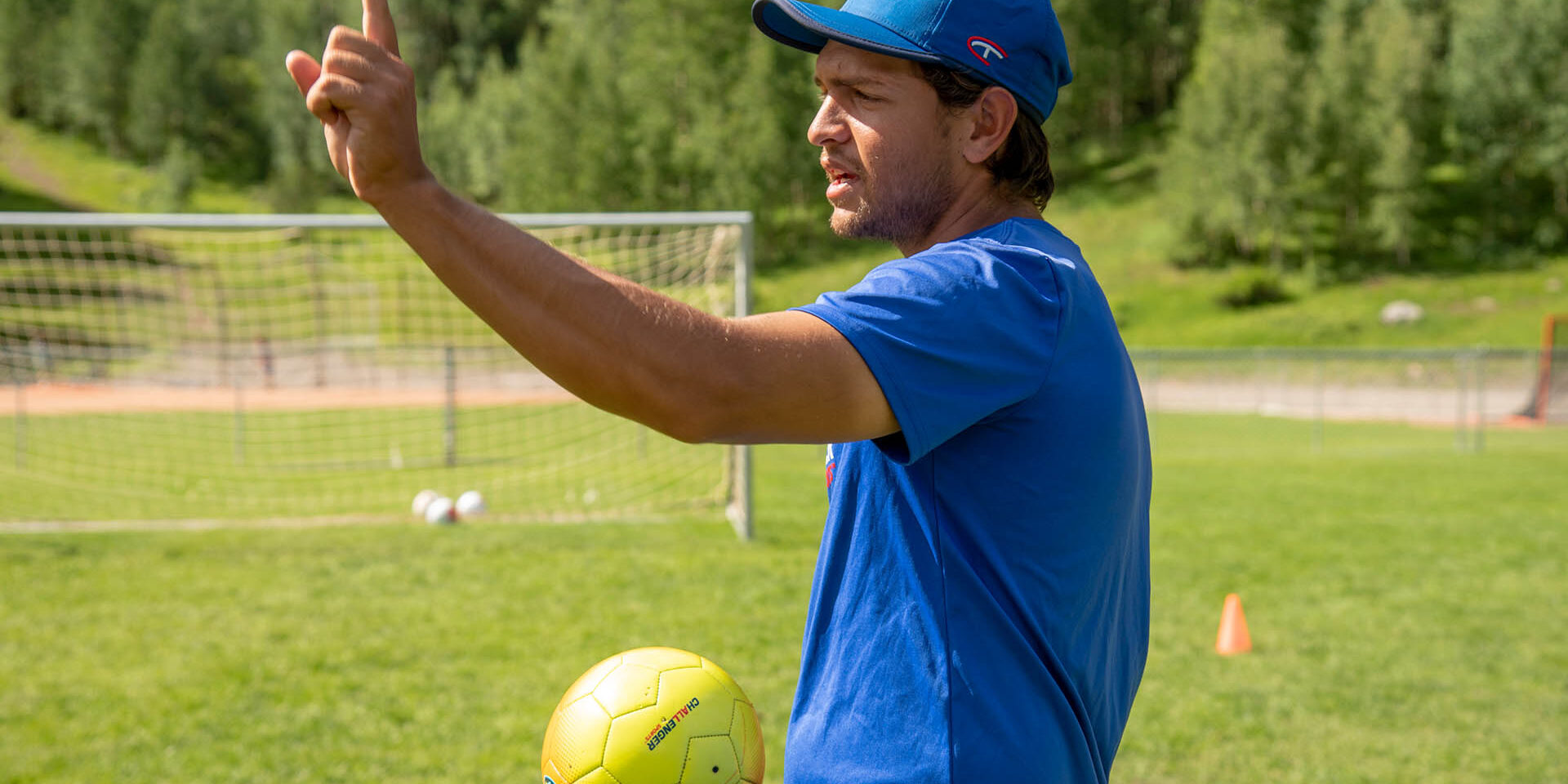 Coaching on a soccer camp