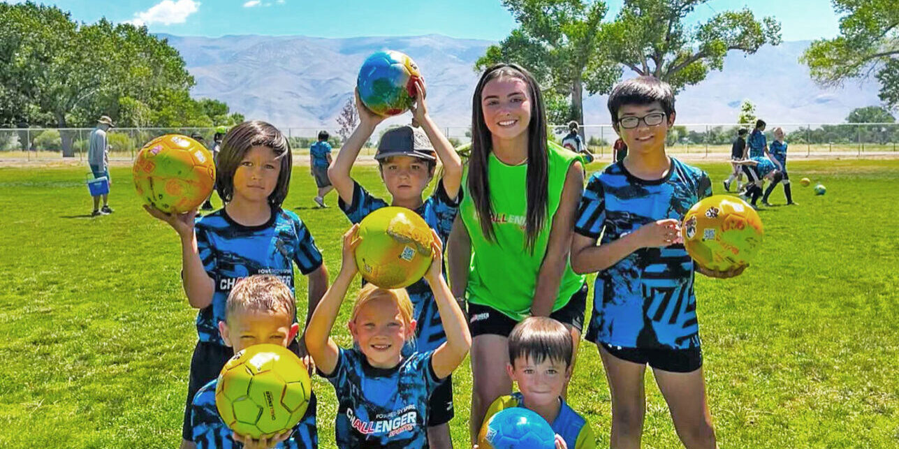 Foundational Skills Campers with their soccer balls from camp cropped